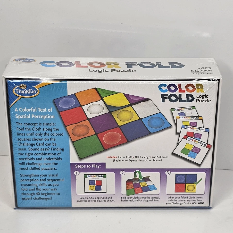 Color Fold Logic Puzzle Thinkfun Single Player Age 8 To Adult Spatial Perception - Image 2 of 4