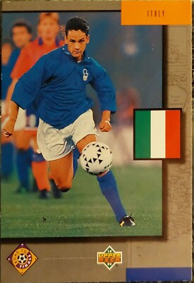 ROBERTO BAGGIO 2500枚限定カード Roberto Baggio 1994 Upper Deck Italy 94' World Cup Soccer English