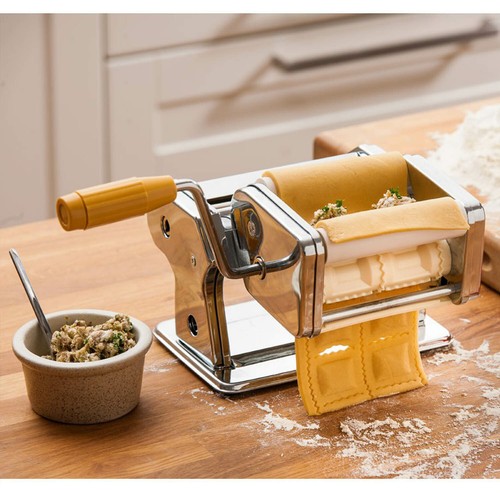 Manual Pasta Spaghetti Dough Cutter Sausage Meat Stuffer Lasagne Ravioli Maker - Picture 2 of 9