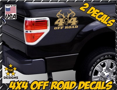 4x4 Offroad Decal Set METALLIC GOLD Ford F150 Super Duty Ranger Deer Hunting