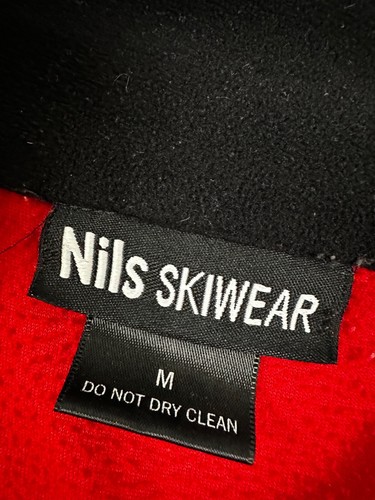 Nils Skiwear Women Colorblook Sweatshirt Red Black 1/4 zip Made USA Size M - Picture 9 of 11