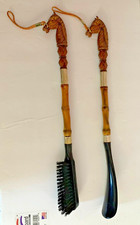 Vintage Horse's Head Brush  Shoe Horn Set in E.U.C. For Man or Woman
