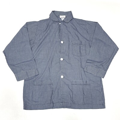 Vintage Christian Dior Men's Pajamas Blue Plaid Classic Pyjama Top
