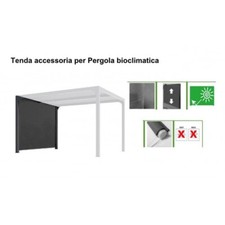 Zanzariera Tenda Laterale 2.4 mt per Pergola Bioclimatica in PVC Gazebo in