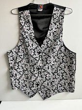 Mickey Unlimited Vest Women s One Size Fits Most Mickey Faces Black Back