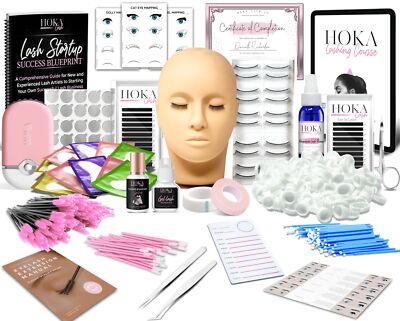 Lash Eyelash Extension Kit & Training Course and Certification, Professional ...