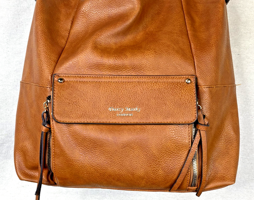 Darcy Marks Vegan Faux Leather Purse Shoulder Bag Brown London - Picture 3 of 10