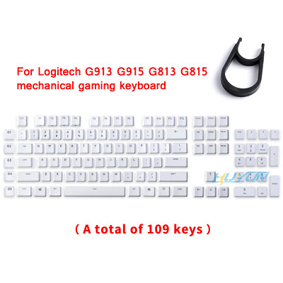 A full set 109 White Key caps for Logitech G813 G913 G815 G915 TKL Keyboard