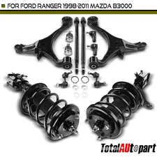 12Pcs Strut & Coil Spring Control Arm Sway Bar Kit for Honda Civic 03-05 Front