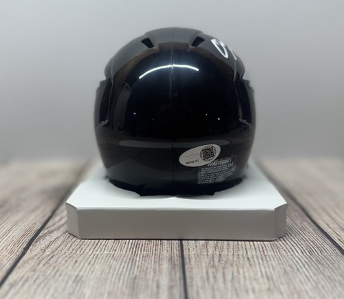 PHILADELPHIA EAGLES QUINYON MITCHELL SIGNED BLACK MINI HELMET JSA COA - Picture 3 of 4