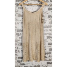 Raya Suns Mini Slip Dress XL Beach Cover Up Embroidered Palm Tree Sleeveless