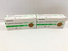 McKesson Round Fabric Adhesive Spot Bandages 1" Sterile 16-4812 - 2 boxes of 100
