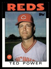 1986 Topps #108 Ted Power Card Cincinnati Reds
