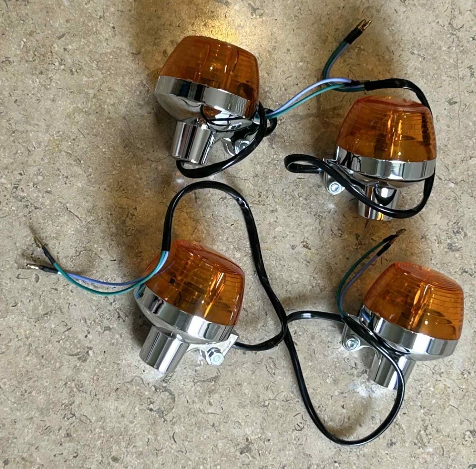 Honda Indicator Set x4 NEW CB100,CB125,CB200,CB250,CB350,CB360,CB400,CG125 F,K,T - Image 3 of 3