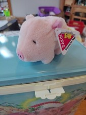 Vintage Plush Squeaky Pig Dakin Applause Stuffed Mini Plush