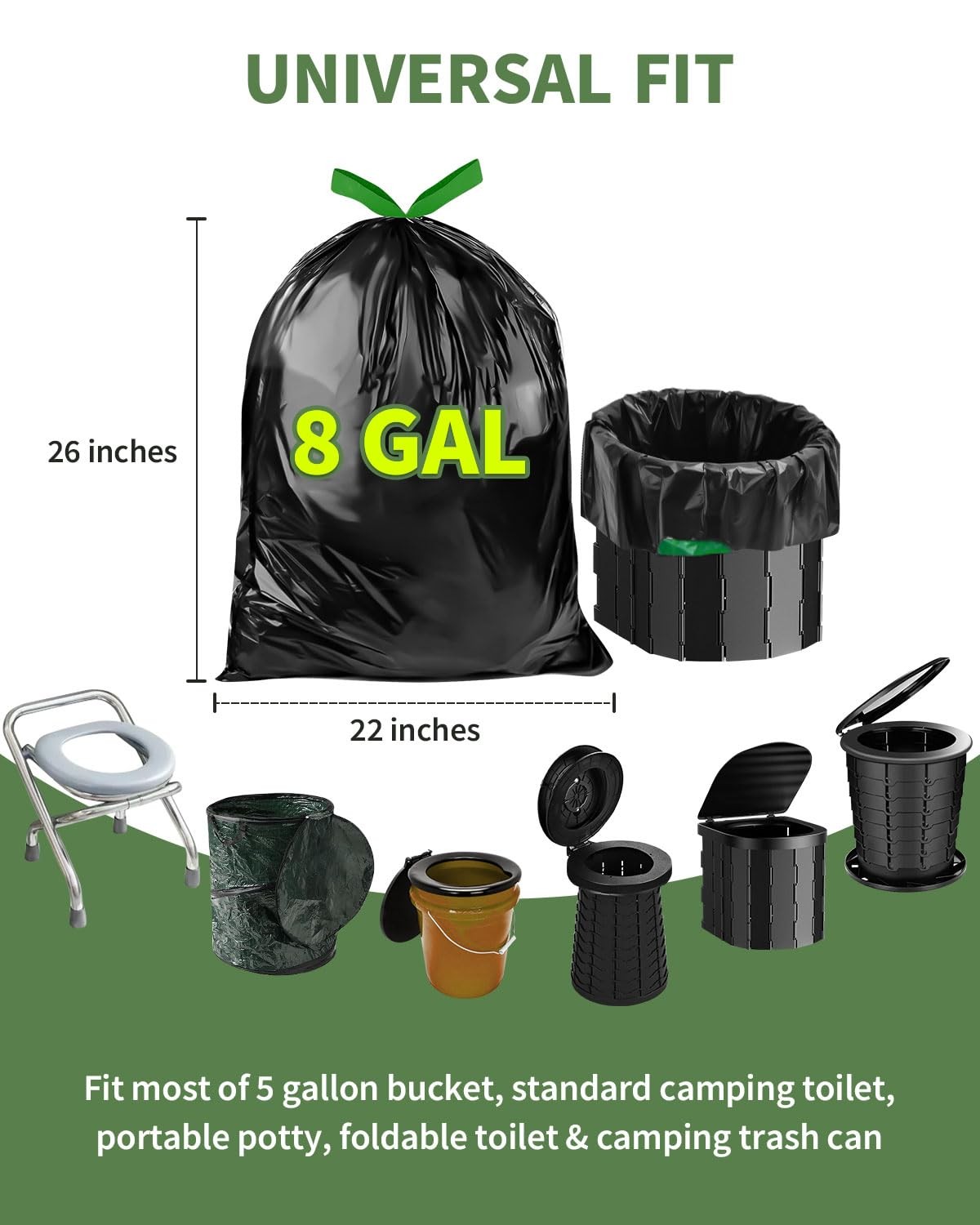 Camping Toilet Bags Poo Gel Set Portable Toilet Bags Camping Toilet Gel Compost