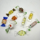 Lot of 9 Vintage Art Glass Hard Candy Sweets Murano Style Hand Blown Decorative
