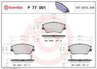 Brembo BremsbeläGe Vorne (P 77 001) FüR Ssangyong Tivoli XLV Korando |