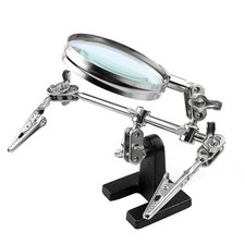 Helping Hands Soldering Stand Magnifier Dual Alligator Clips Third Hand Holder