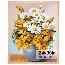 GULETHUN 24x30 Picture Frame, Natural Wood Poster Frame, Home Decor Natural Gall