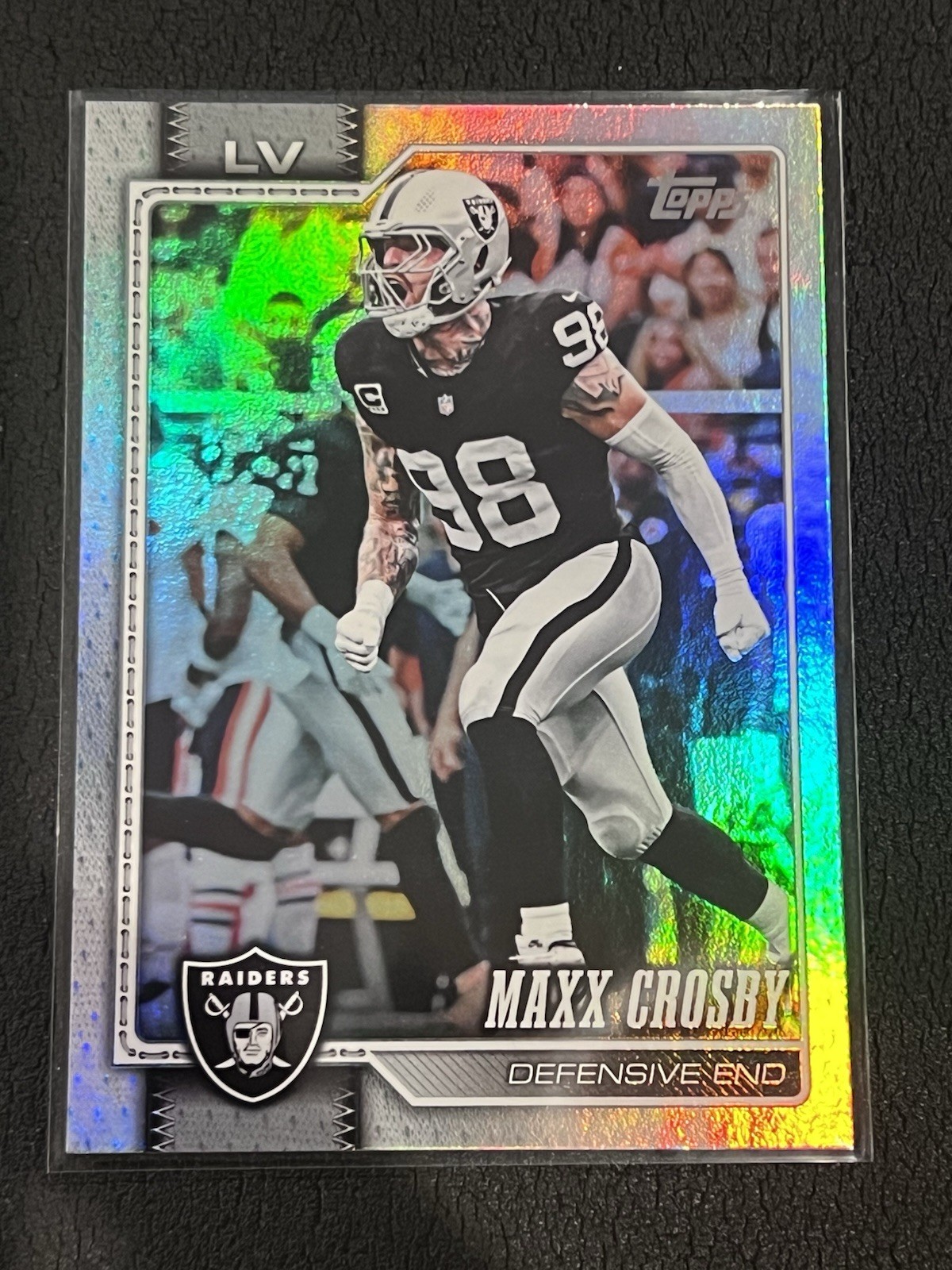 2026 Topps MAXX CROSBY #122 Rainbow Foil - Las Vegas Raiders !