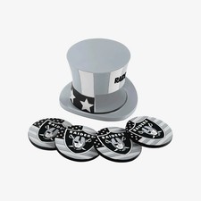 Las Vegas Raiders FOCO Americana Resin Coaster Set