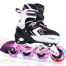 Nattork Adjustable Inline Skates for Girls and Boys with Full Light up Wheels...