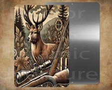 deer hunter 8 x 12" metal sign Made in USA