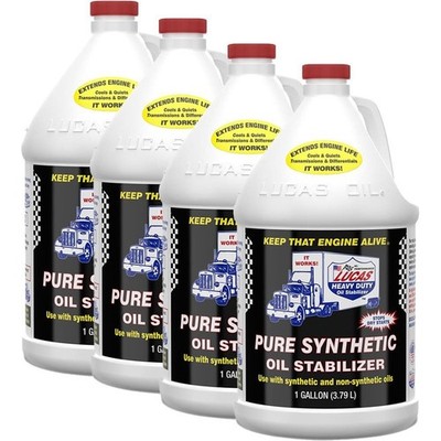 Lucas 10130 Synthetic Heavy Duty Motor & Gear Oil Stabilizer – 32 Oz (1 Quart)