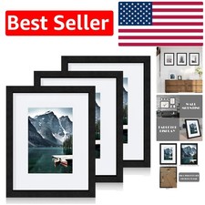Durable 8x10 Black Photo Frames with Glass - Rustic Charm for Any Occasion