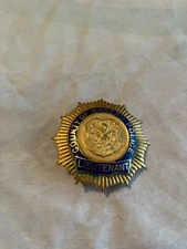Antique Obsolete County of Nassau New York Badge Lieutenant Hallmark Dieges & Cl