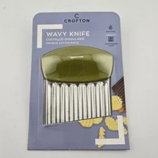 Crofton Metal Kitchen Wavy Knife Edge Crinkle Cutter French Fries Potatoes New