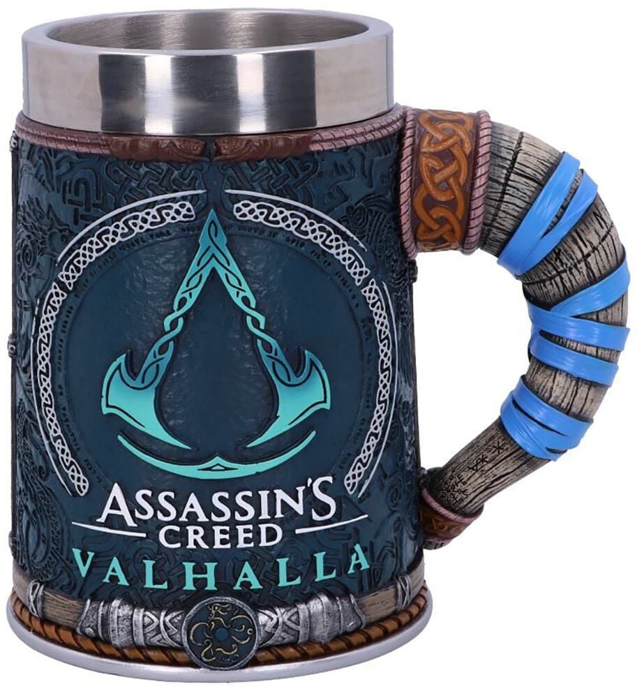 Теперь унисекс-мемесис Assassins Creed Bierkrug - многоцветный стандарт Valhalla