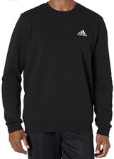 NWT Adidas Mens Black Essentials Sweatshirt - Men's Crewneck Pullover Crew S-XL