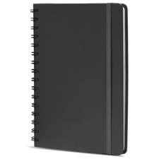 A5 Notebook for Work, College Ruled, 170 Pages, Spiral Design, Grey