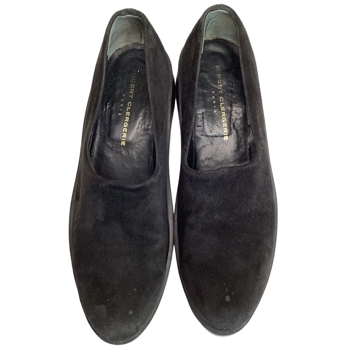 Robert Clergerie Black Suede Penny Loafers Robert Clergerie Suede Loafers - Black Flats, Shoes  main image 4