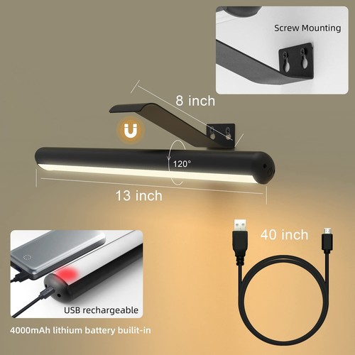 Picture Light with Remote,Battery Painting Light with 3 Lighting Colors Recha... - Picture 2 of 6