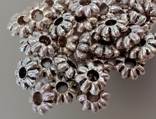 Sterling Plated Metal Spacer Beads Tibetan Flower
