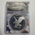 2021 S American Silver Proof Eagle Type II ANACS PR70 DCAM First Strike Coin