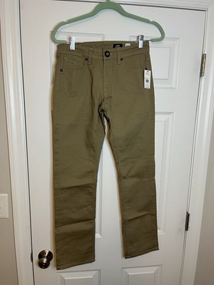 NWT Men s Volcom Vorta Pants. Size 28. Dark Tan Color