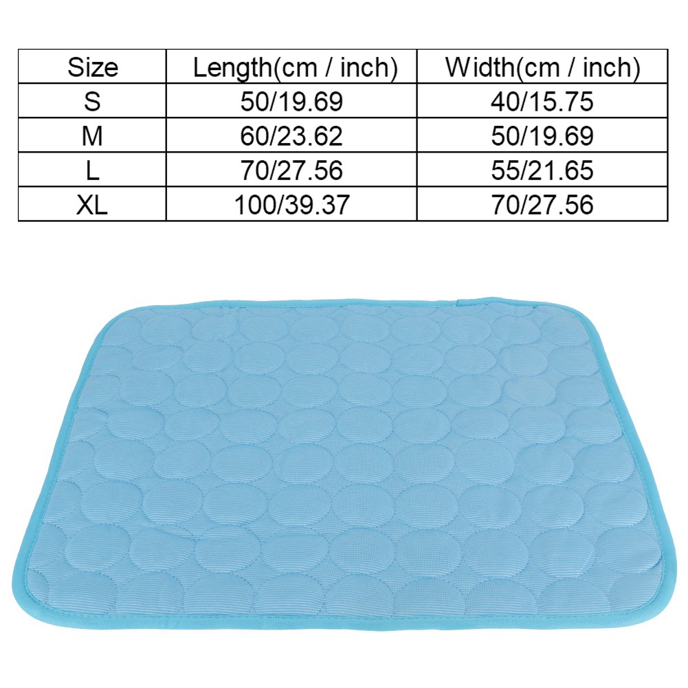 Cooling Mat For Dog Cat Pet Self Cooling Pillow Summer Hot Weather Bed XL