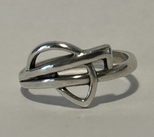 Vintage Sterling Silver Abstract/Sculptural Knot Design Ring. Size M. Carrick