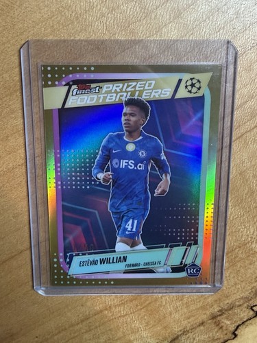2025-26 Topps Finest UEFA Estevao Willian RC /50 Gold Prized Footballers Rookie