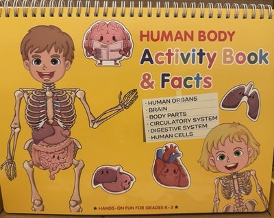 Human Body Activity Book Spiral Bound Facts Set 4-7 Yrs