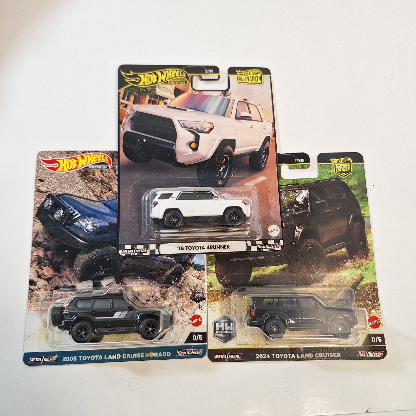 Hot Wheels Toyota Car Culture Chase Land Cruiser 2005& 2024 & 2018 4runner