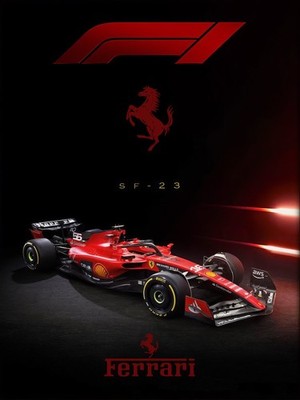 Ferrari F1 SF23 Formula One Racing Car Poster