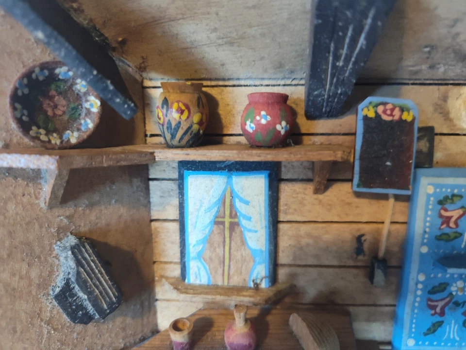 Diorama vintage continental de parede para cozinha e lareira com decoração de pintura - Imagem 4 de 4