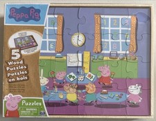 Peppa Pig 5 Wood Puzzles