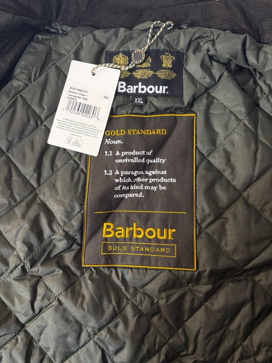 BARBOUR GOLD STANDARD SUPA-TRANSPORTER WAX JACKET MSRP$760 Limited
