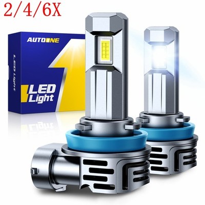 2/4/6X AUTOONE H11 H9 H8 LED Headlight Bulb Low Beam FogLight CANBUS 6500K White